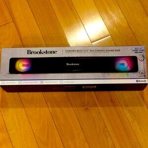 Brookstone Chroma Beat 17.5" Multimedia Sound Bar, New in box